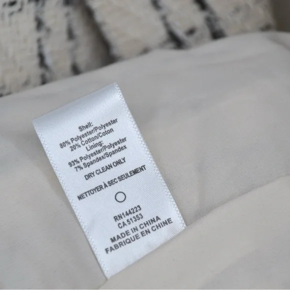 Bishop and Young Parker Tweed Blazer Double Breasted Windowpane Cream Women's S - Picture 7 of 8